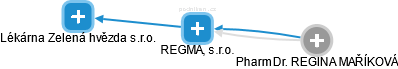 REGMA, s.r.o. - náhled vizuálního zobrazení vztahů obchodního rejstříku