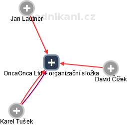 OncaOnca Ltd. - organizační složka - náhled vizuálního zobrazení vztahů obchodního rejstříku