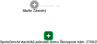 Společenství vlastníků jednotek domu Škroupovo nám. 2709/2 - náhled vizuálního zobrazení vztahů obchodního rejstříku