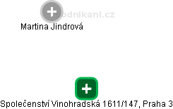 Společenství Vinohradská 1611/147, Praha 3 - náhled vizuálního zobrazení vztahů obchodního rejstříku