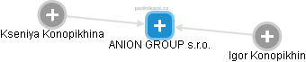 ANION GROUP s.r.o. - náhled vizuálního zobrazení vztahů obchodního rejstříku