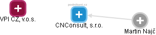 CNConsult, s.r.o. - náhled vizuálního zobrazení vztahů obchodního rejstříku