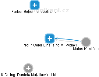 ProFit Color Line, s.r.o. v likvidaci - náhled vizuálního zobrazení vztahů obchodního rejstříku