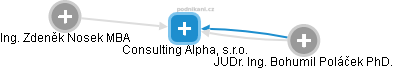 Consulting Alpha, s.r.o. - náhled vizuálního zobrazení vztahů obchodního rejstříku