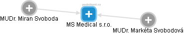 MS Medical s.r.o. - náhled vizuálního zobrazení vztahů obchodního rejstříku