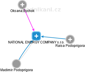NATIONAL ENERGY COMPANY s.r.o. - náhled vizuálního zobrazení vztahů obchodního rejstříku