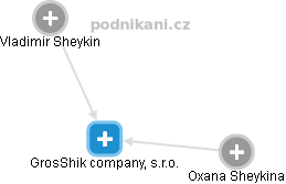 GrosShik company, s.r.o. - náhled vizuálního zobrazení vztahů obchodního rejstříku