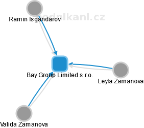 Bay Group Limited s.r.o. - náhled vizuálního zobrazení vztahů obchodního rejstříku