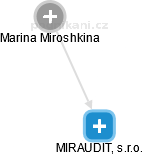 MIRAUDIT, s.r.o. - náhled vizuálního zobrazení vztahů obchodního rejstříku