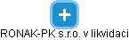 RONAK-PK s.r.o. v likvidaci - náhled vizuálního zobrazení vztahů obchodního rejstříku