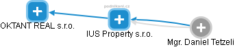 IUS Property s.r.o. - náhled vizuálního zobrazení vztahů obchodního rejstříku