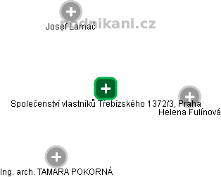 Společenství vlastníků Třebízského 1372/3, Praha - náhled vizuálního zobrazení vztahů obchodního rejstříku