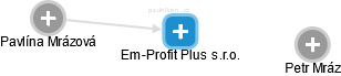 Em-Profit Plus s.r.o. - náhled vizuálního zobrazení vztahů obchodního rejstříku