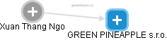 GREEN PINEAPPLE s.r.o. - náhled vizuálního zobrazení vztahů obchodního rejstříku