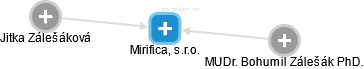 Mirifica, s.r.o. - náhled vizuálního zobrazení vztahů obchodního rejstříku
