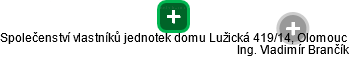 Společenství vlastníků jednotek domu Lužická 419/14, Olomouc - náhled vizuálního zobrazení vztahů obchodního rejstříku