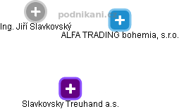 Slavkovsky Treuhand a.s. - náhled vizuálního zobrazení vztahů obchodního rejstříku