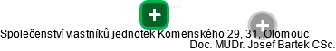 Společenství vlastníků jednotek Komenského 29, 31, Olomouc - náhled vizuálního zobrazení vztahů obchodního rejstříku
