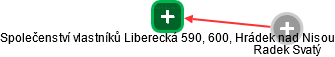 Společenství vlastníků Liberecká 590, 600, Hrádek nad Nisou - náhled vizuálního zobrazení vztahů obchodního rejstříku