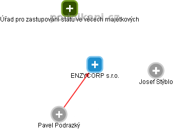 ENZYCORP s.r.o. - náhled vizuálního zobrazení vztahů obchodního rejstříku