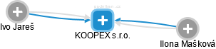 KOOPEX s.r.o. - náhled vizuálního zobrazení vztahů obchodního rejstříku