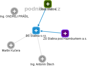 BS Slatina s.r.o. - náhled vizuálního zobrazení vztahů obchodního rejstříku