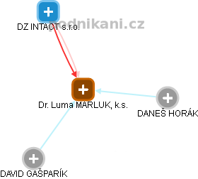 Dr. Luma MARLUK, k.s. - náhled vizuálního zobrazení vztahů obchodního rejstříku