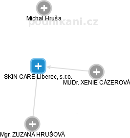 SKIN CARE Liberec, s.r.o. - náhled vizuálního zobrazení vztahů obchodního rejstříku