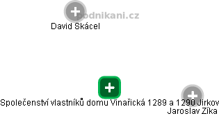 Společenství vlastníků domu Vinařická 1289 a 1290 Jirkov - náhled vizuálního zobrazení vztahů obchodního rejstříku