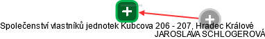Společenství vlastníků jednotek Kubcova 206 - 207, Hradec Králové - náhled vizuálního zobrazení vztahů obchodního rejstříku
