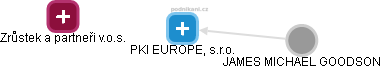 PKI EUROPE, s.r.o. - náhled vizuálního zobrazení vztahů obchodního rejstříku