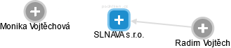 SLNAVA s.r.o. - náhled vizuálního zobrazení vztahů obchodního rejstříku