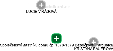 Společenství vlastníků domu čp. 1378-1379 Bezdíčkova, Pardubice - náhled vizuálního zobrazení vztahů obchodního rejstříku