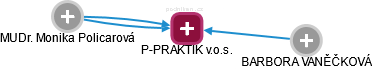 P-PRAKTIK v.o.s. - náhled vizuálního zobrazení vztahů obchodního rejstříku