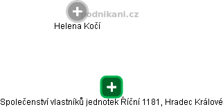 Společenství vlastníků jednotek Říční 1181, Hradec Králové - náhled vizuálního zobrazení vztahů obchodního rejstříku