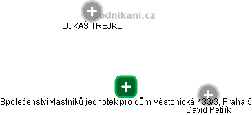 Společenství vlastníků jednotek pro dům Věstonická 433/3, Praha 5 - náhled vizuálního zobrazení vztahů obchodního rejstříku