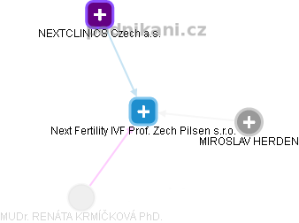 Next Fertility IVF Prof. Zech Pilsen s.r.o. - náhled vizuálního zobrazení vztahů obchodního rejstříku