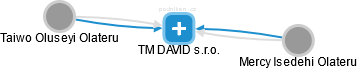 TM DAVID s.r.o. - náhled vizuálního zobrazení vztahů obchodního rejstříku