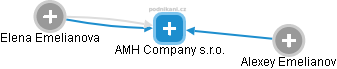 AMH Company s.r.o. - náhled vizuálního zobrazení vztahů obchodního rejstříku