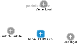 REVAL PLUS s.r.o. - náhled vizuálního zobrazení vztahů obchodního rejstříku