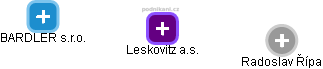 Leskovitz a.s. - náhled vizuálního zobrazení vztahů obchodního rejstříku
