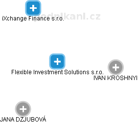 Flexible Investment Solutions s.r.o. - náhled vizuálního zobrazení vztahů obchodního rejstříku
