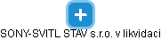 SONY-SVITL STAV s.r.o. v likvidaci - náhled vizuálního zobrazení vztahů obchodního rejstříku