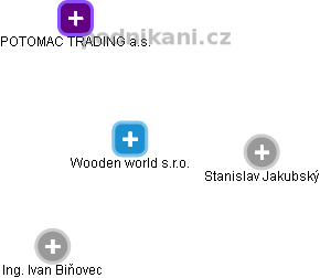 Wooden world s.r.o. - náhled vizuálního zobrazení vztahů obchodního rejstříku