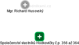 Společenství vlastníků Hodkovičky č.p. 356 až 364 - náhled vizuálního zobrazení vztahů obchodního rejstříku