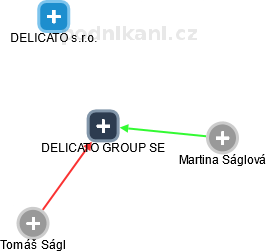 DELICATO GROUP SE - náhled vizuálního zobrazení vztahů obchodního rejstříku