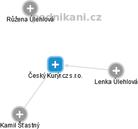 Český Kurýr.cz s.r.o. - náhled vizuálního zobrazení vztahů obchodního rejstříku