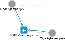 OLIEL Company, s.r.o. - náhled vizuálního zobrazení vztahů obchodního rejstříku