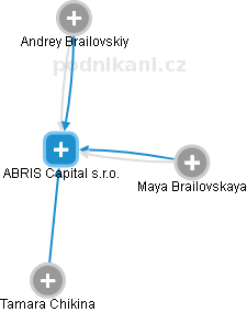 ABRIS Capital s.r.o. - náhled vizuálního zobrazení vztahů obchodního rejstříku