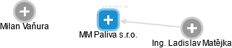 MM Paliva s.r.o. - náhled vizuálního zobrazení vztahů obchodního rejstříku